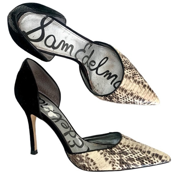 Sam Edelman Snakeskin Patterned Heels - Picture 2 of 3